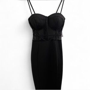 Windsor Black Midi Dress